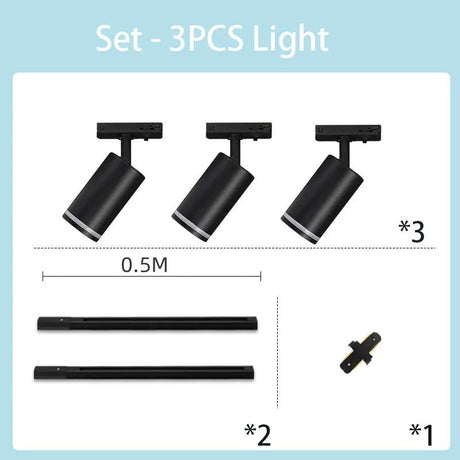 LED Replaceable Bulb Track Light Sets - Hans Lumiere