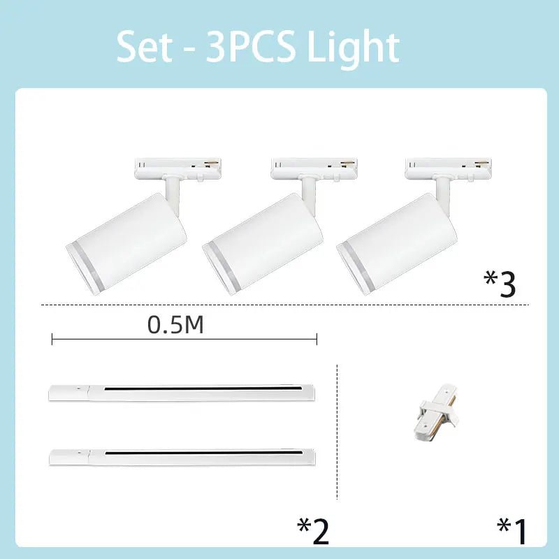 LED Replaceable Bulb Track Light Sets - Hans Lumiere