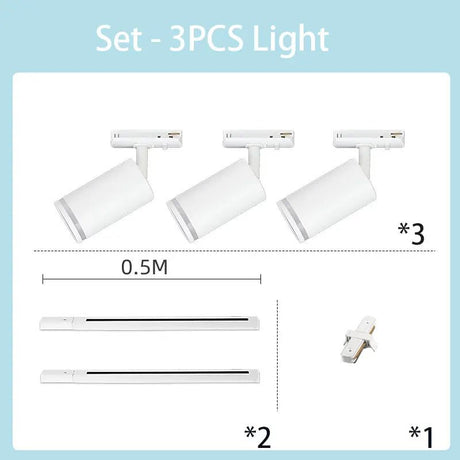 LED Replaceable Bulb Track Light Sets - Hans Lumiere