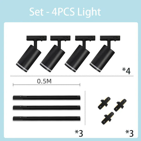 LED Replaceable Bulb Track Light Sets - Hans Lumiere