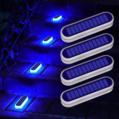 LED Solar Deck Lights - Waterproof IP68 Stair and Path Lighting (4-Pack) - Hans Lumiere