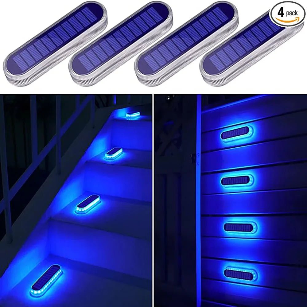 LED Solar Deck Lights - Waterproof IP68 Stair and Path Lighting (4-Pack) - Hans Lumiere