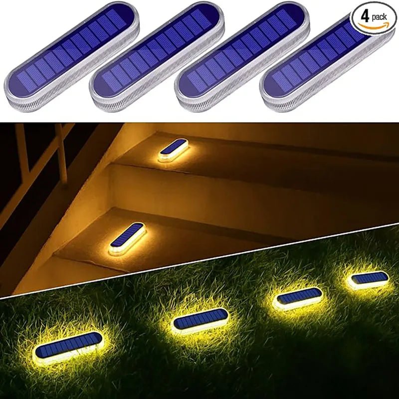LED Solar Deck Lights - Waterproof IP68 Stair and Path Lighting (4-Pack) - Hans Lumiere