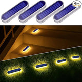 LED Solar Deck Lights - Waterproof IP68 Stair and Path Lighting (4-Pack) - Hans Lumiere