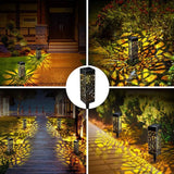 LED Solar Garden Hollow Square Lawn Lamp - Hans Lumiere