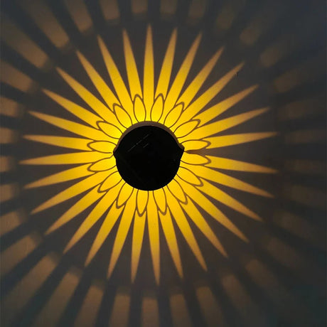 LED Solar Wall Light IP65 Waterproof Warm White Garden Night Light - Hans Lumiere