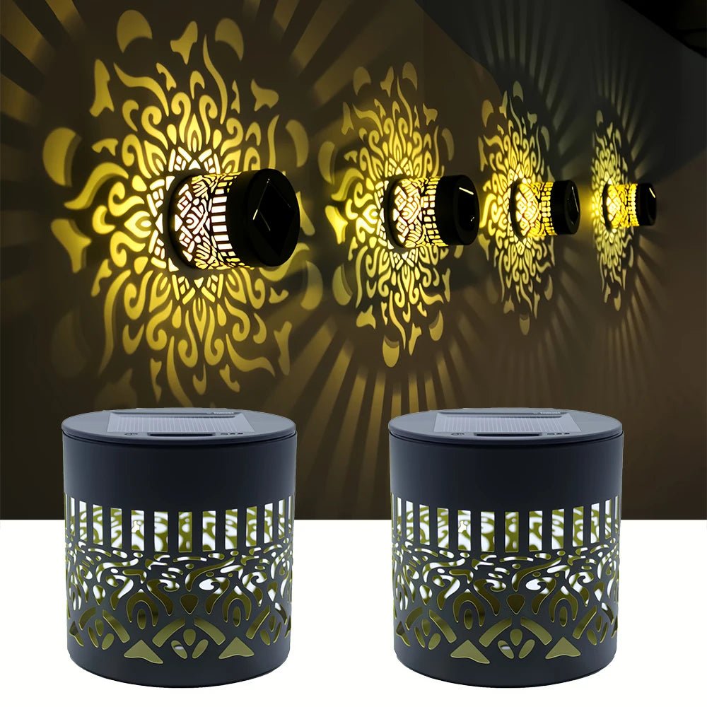 LED Solar Wall Light IP65 Waterproof Warm White Garden Night Light - Hans Lumiere