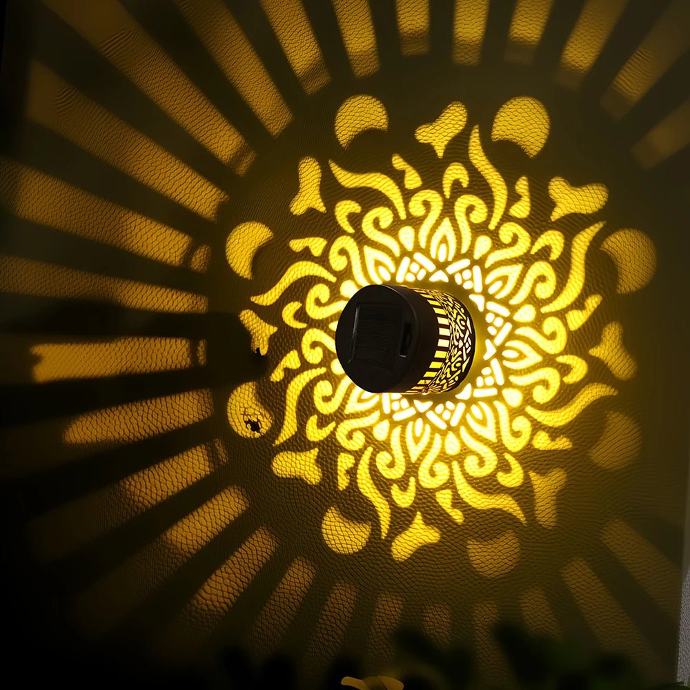 LED Solar Wall Light IP65 Waterproof Warm White Garden Night Light - Hans Lumiere