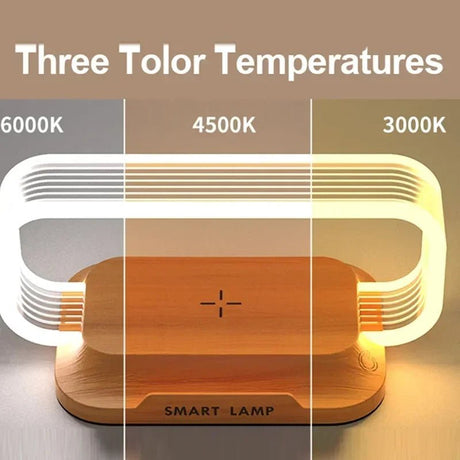 LED Table Lamp With Mobile Phone Fast Wireless Charger - Hans Lumiere