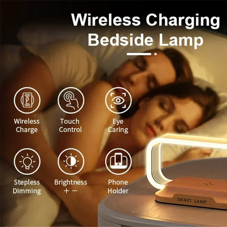 LED Table Lamp With Mobile Phone Fast Wireless Charger - Hans Lumiere