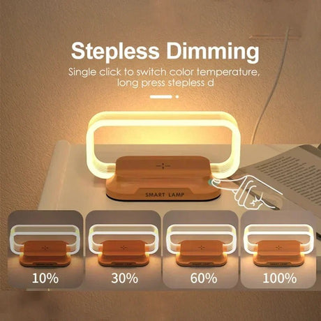 LED Table Lamp With Mobile Phone Fast Wireless Charger - Hans Lumiere