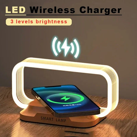 LED Table Lamp With Mobile Phone Fast Wireless Charger - Hans Lumiere