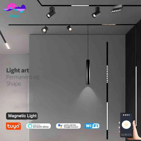 LED Track Lights With Changeable Magnetic Rail And Tuya APP Smart Control System - Hans Lumiere