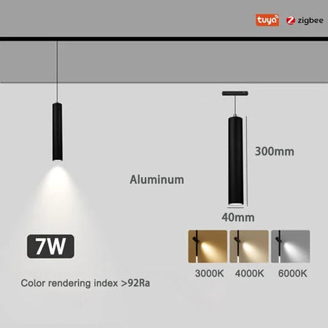 LED Track Lights With Changeable Magnetic Rail And Tuya APP Smart Control System - Hans Lumiere