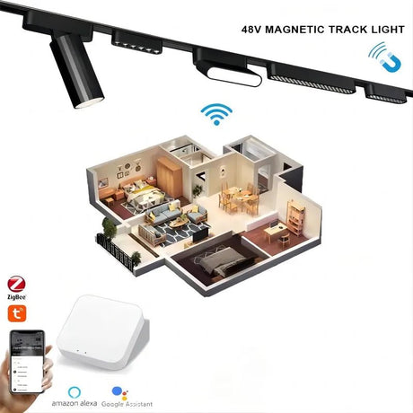 LED Track Lights With Changeable Magnetic Rail And Tuya APP Smart Control System - Hans Lumiere