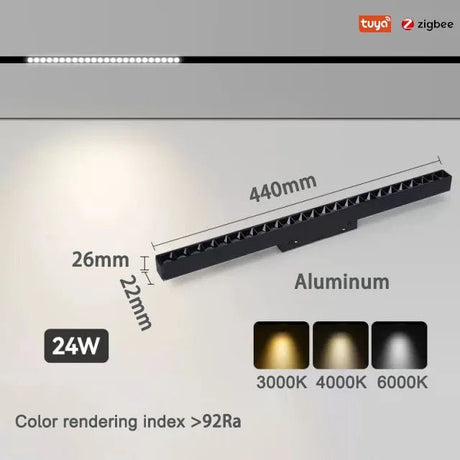 LED Track Lights With Changeable Magnetic Rail And Tuya APP Smart Control System - Hans Lumiere
