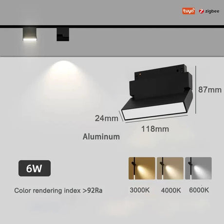 LED Track Lights With Changeable Magnetic Rail And Tuya APP Smart Control System - Hans Lumiere