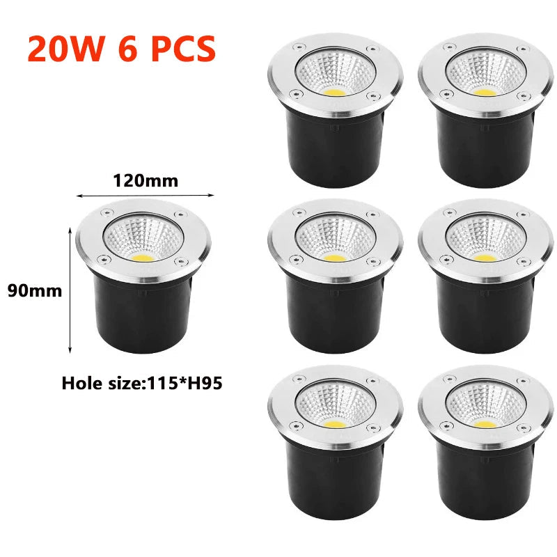 LED Underground Garden Light – Waterproof IP67 Buried Spot, 5-20W - Hans Lumiere
