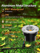 LED Underground Garden Light – Waterproof IP67 Buried Spot, 5-20W - Hans Lumiere