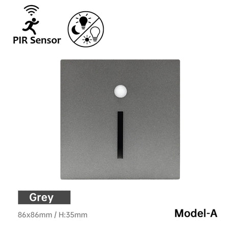 LED Wall Lamp Recessed Stair Light With PIR Sensor - Hans Lumiere