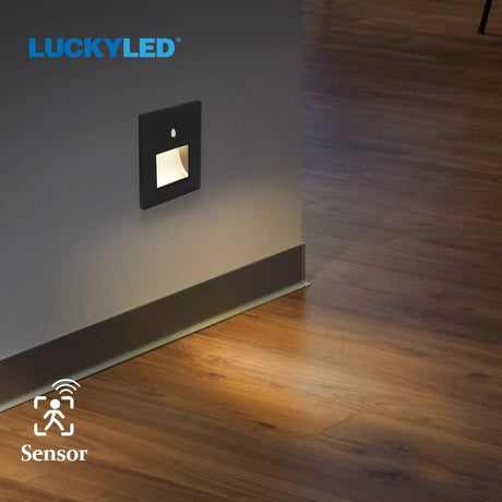 LED Wall Lamp Recessed Stair Light With PIR Sensor - Hans Lumiere