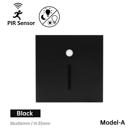 LED Wall Lamp Recessed Stair Light With PIR Sensor - Hans Lumiere