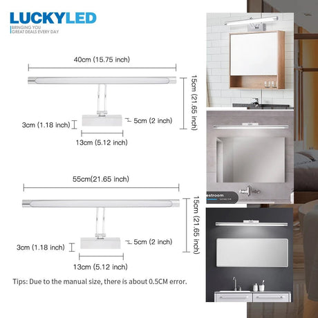 LED Wall Light Bathroom Mirror Vanity Light - Hans Lumiere