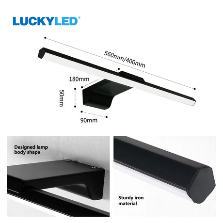 LED Wall Light Fixture Indoor Modern Bathroom Mirror Light - Hans Lumiere