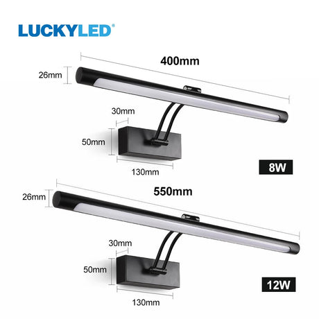 LED Waterproof Vanity Bathroom Mirror Light - Hans Lumiere