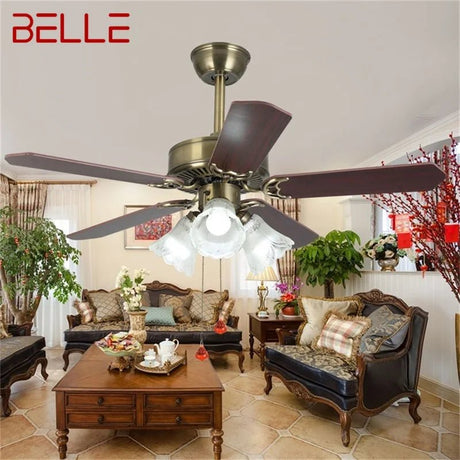 Light Modern Ceiling Fan With Straight Blade Lamp - Hans Lumiere