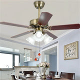Light Modern Ceiling Fan With Straight Blade Lamp - Hans Lumiere