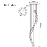 Long Luxury Hallway Crystal LED Chandelier - Hans Lumiere