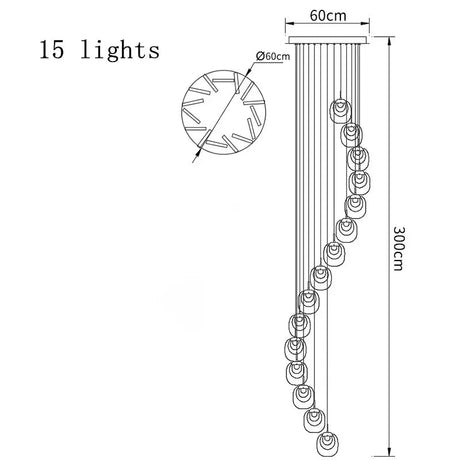 Long Luxury Hallway Crystal LED Chandelier - Hans Lumiere