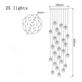 Long Luxury Hallway Crystal LED Chandelier - Hans Lumiere