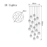 Long Luxury Hallway Crystal LED Chandelier - Hans Lumiere
