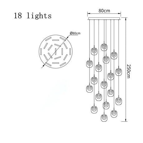Long Luxury Hallway Crystal LED Chandelier - Hans Lumiere
