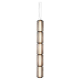 Long Stripe Smoke Gray Glass Lampshade Pendant Light - Hans Lumiere