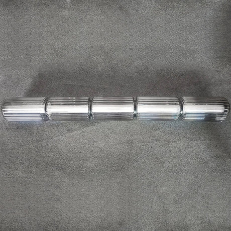 Long Stripe Smoke Gray Glass Lampshade Pendant Light - Hans Lumiere