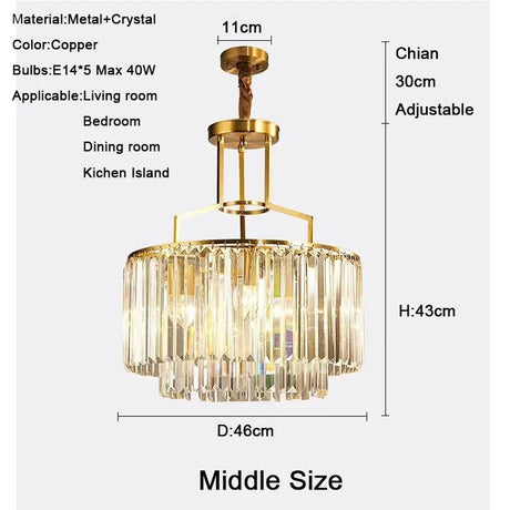 Luxury American Retro Modern Lighting Fixtures Copper Chandelier - Hans Lumiere