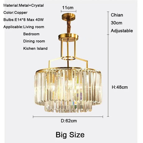 Luxury American Retro Modern Lighting Fixtures Copper Chandelier - Hans Lumiere