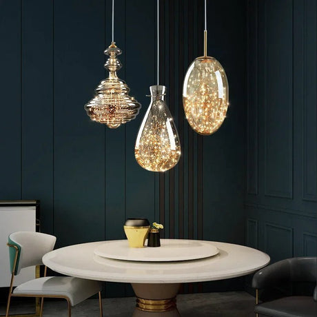 Luxury Art Personalized Starry Sky Glass Pendant Light - Hans Lumiere