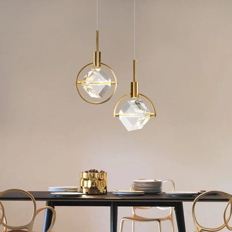 Luxury Crystal Single Head Round Chandelier - Hans Lumiere