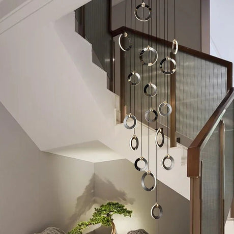 Luxury Indoor Aluminum Round LED Chandelier - Hans Lumiere