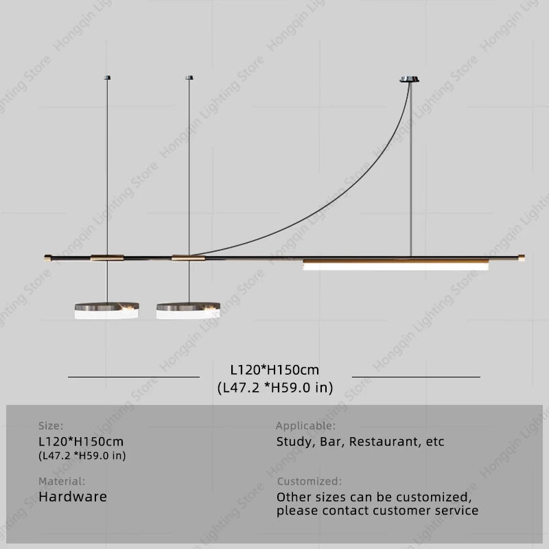 Luxury Kitchen Island Ceiling Hanging Lamp - Hans Lumiere