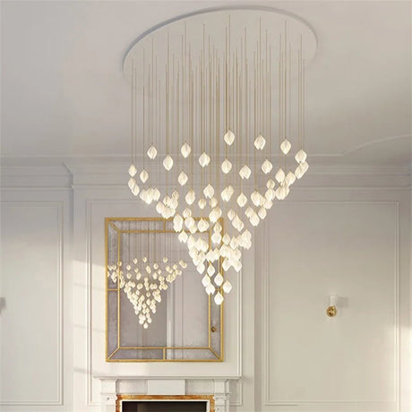 Luxury Magnolia Petal Ceramics Chandelier - Hans Lumiere