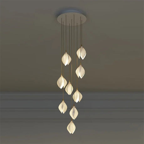 Luxury Magnolia Petal Ceramics Chandelier - Hans Lumiere