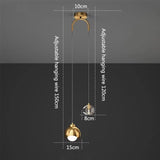 Luxury Minimalist Long Line Crystal Pendant Light - Hans Lumiere