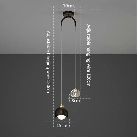 Luxury Minimalist Long Line Crystal Pendant Light - Hans Lumiere