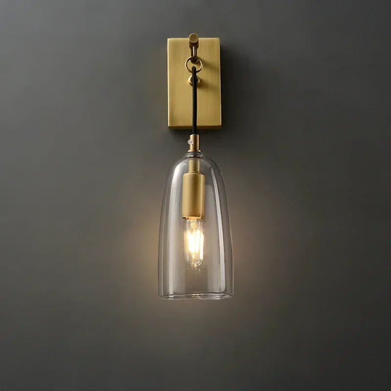 Luxury Modern Creative All Copper Wall LED Lamp - Hans Lumiere