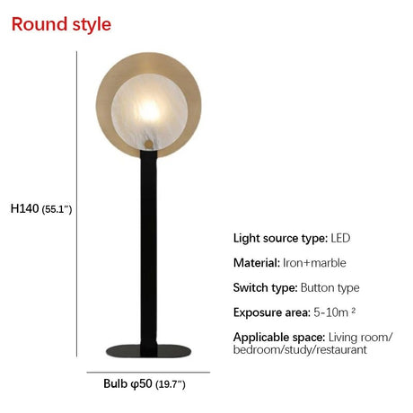 Luxury Nordic Marble Floor Lamp - Hans Lumiere